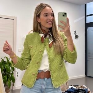 Chaqueta Tweed Verde