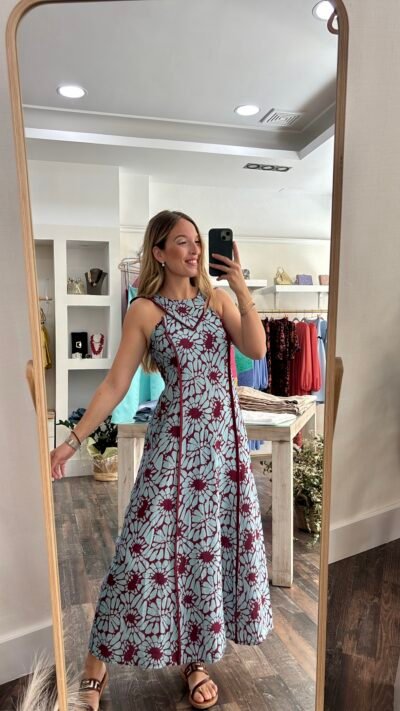Vestido estampado flor