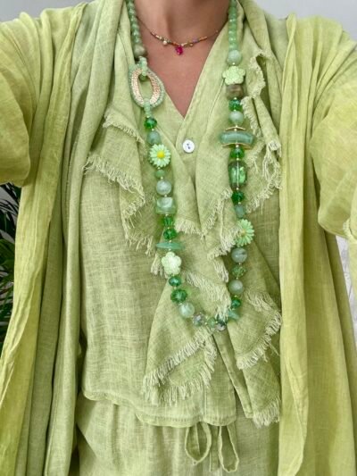 Collar verde margarita
