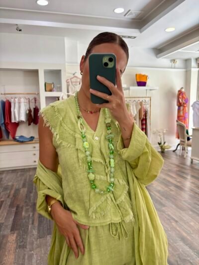 Collar verde margarita - Imagen 2