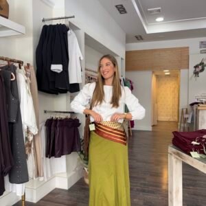 Falda Vaquera Verde Oliva