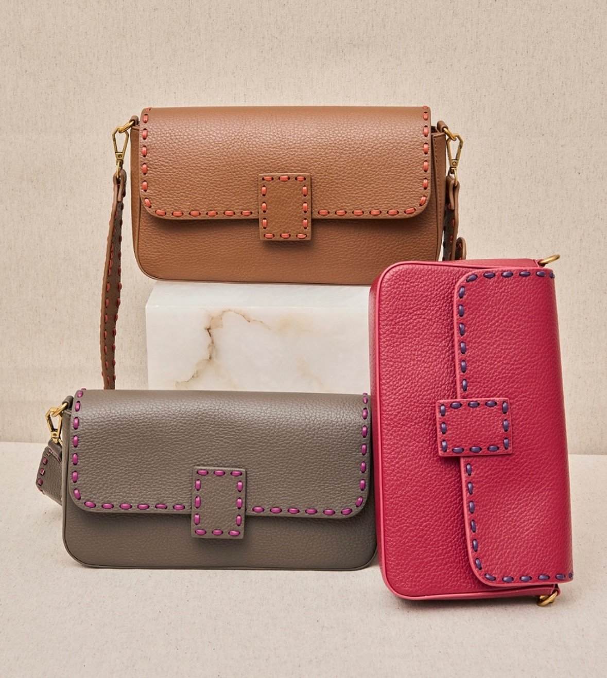 Bolso Latido Bandolera Granate - Imagen 4