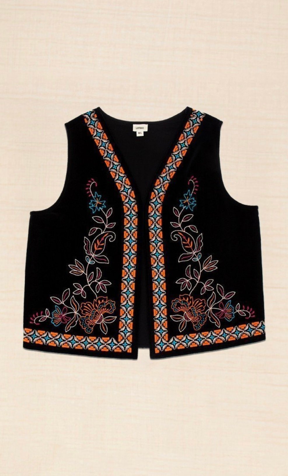Chaleco Terciopelo Bordado - Imagen 2