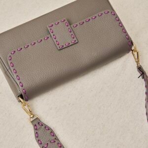 Bolso Latido Bandolera Gris