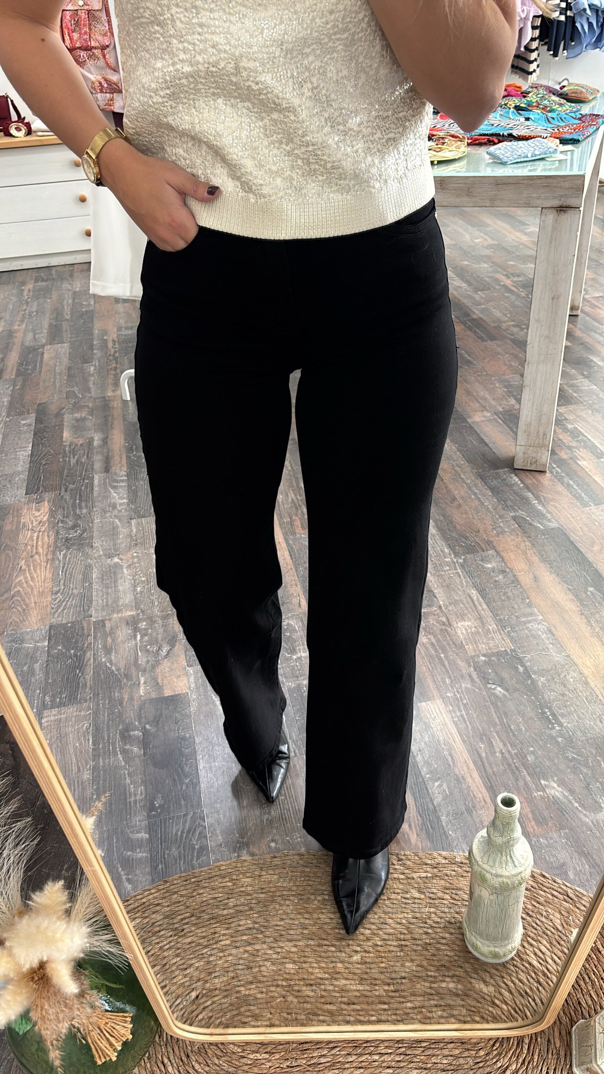 Pantalón Vaquero Negro - Imagen 2