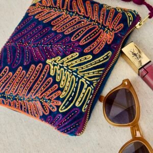 Bolsita Mediana Bordado Helechos