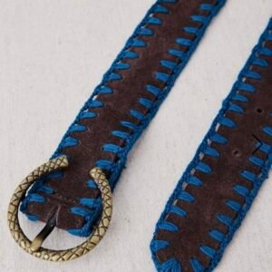 Cinturón De Piel Con Ribete Croche