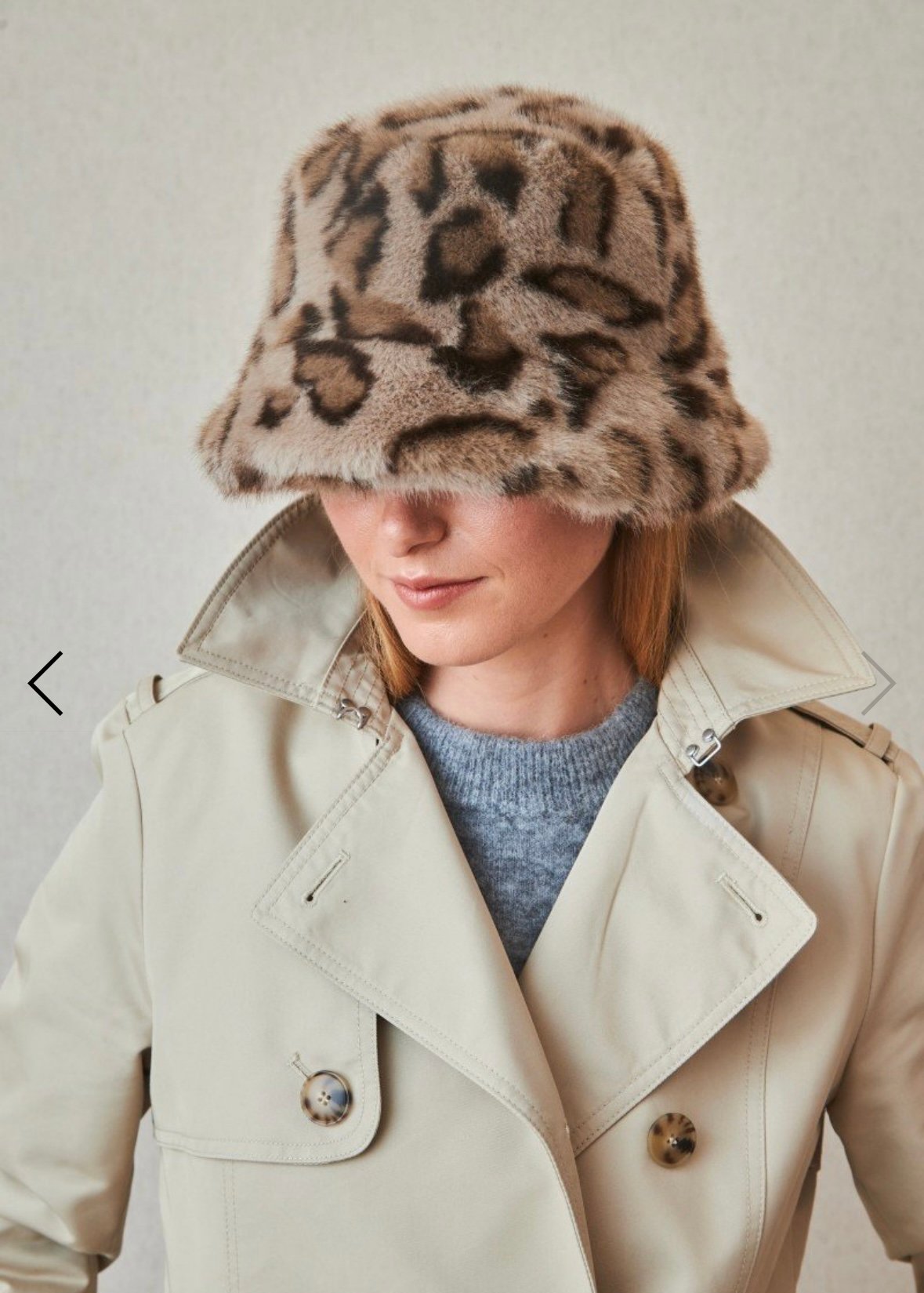 Gorro Y Cuello De Pelo Animal Print - Imagen 2