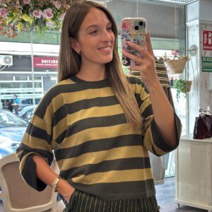 Top Rayas Cuello Redondo