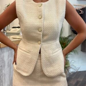 Chaleco Tweed Beige